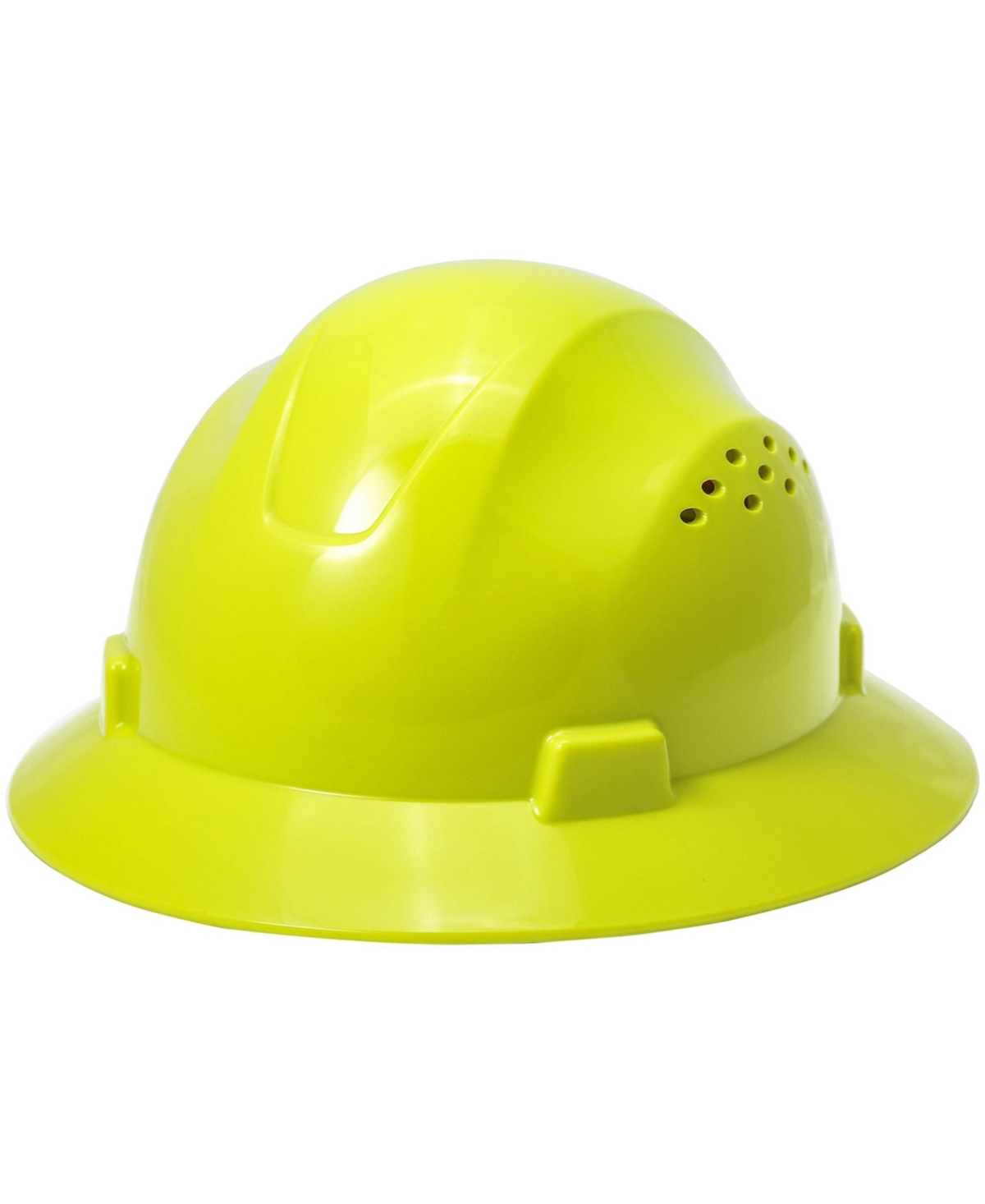 Noa Store Hdpe Lime Full Brim Hard Hat with Fas trac Suspension - Lime