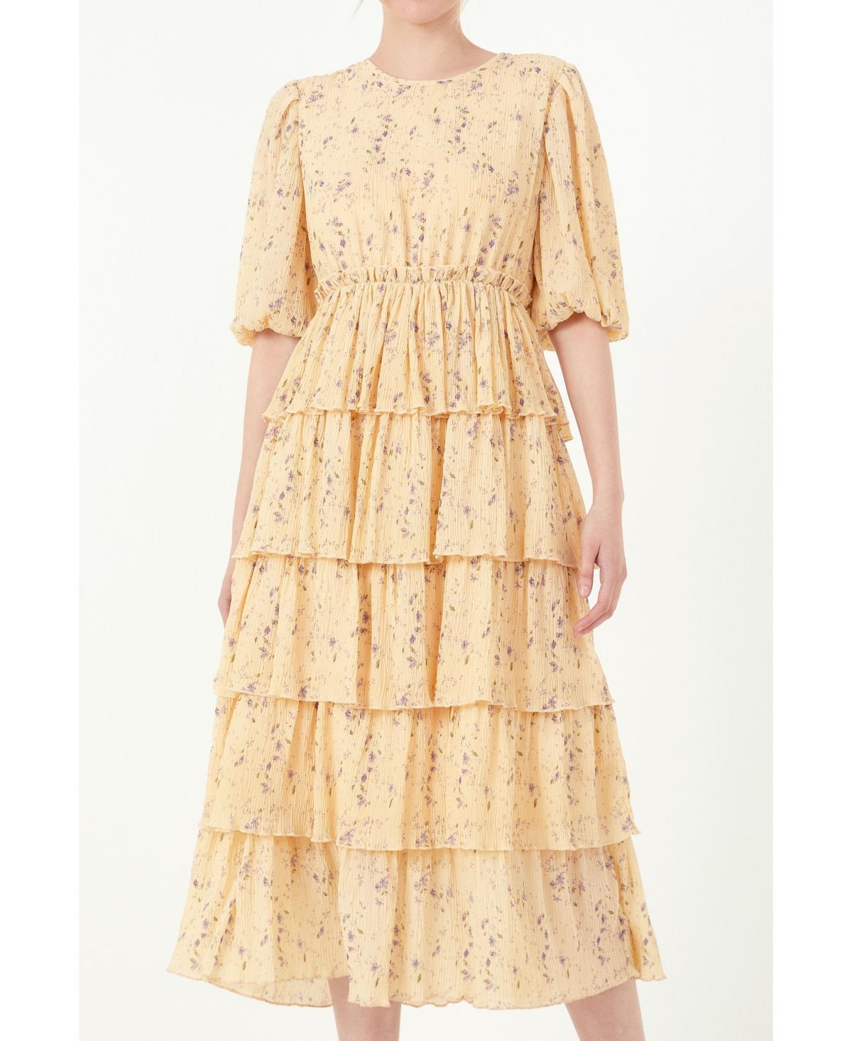 Free The Roses Women's Floral Midi Dress