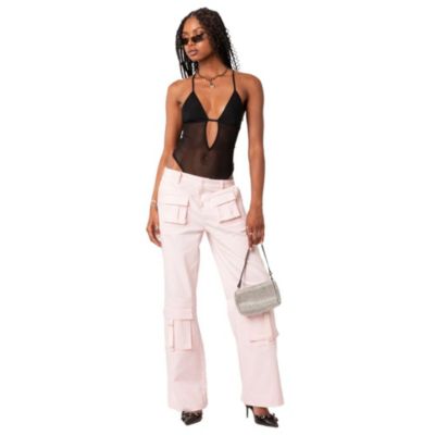 Women's Alva Open Back Sheer Mesh Bodysuit