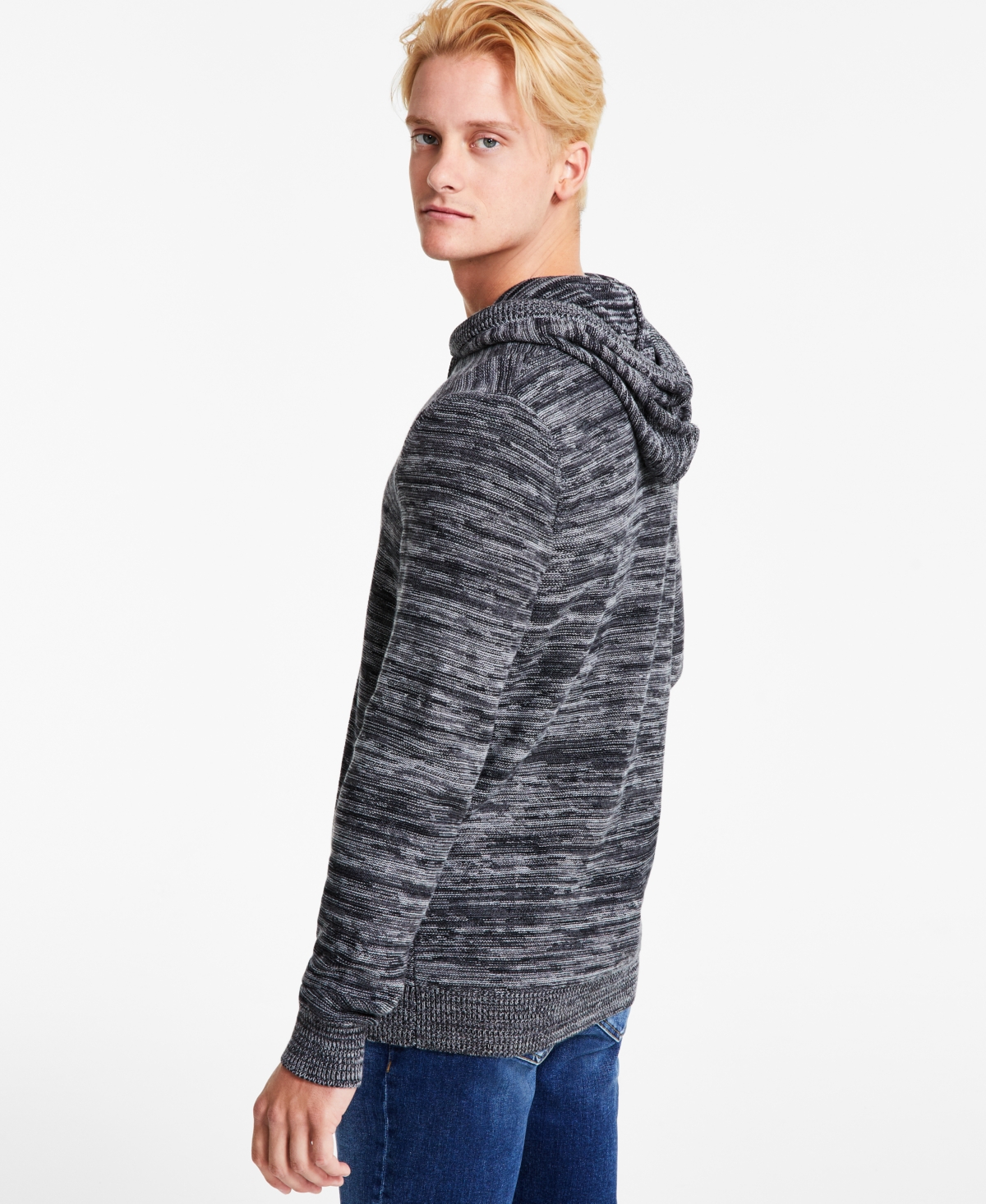 Sun + Stone Men's Solid Marled Hooded Sweater, Created For Macy's In Burnt  Red | ModeSens