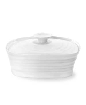 Portmeirion "Sophie Conran" White Covered Butter Dish, 6" X 4.75"