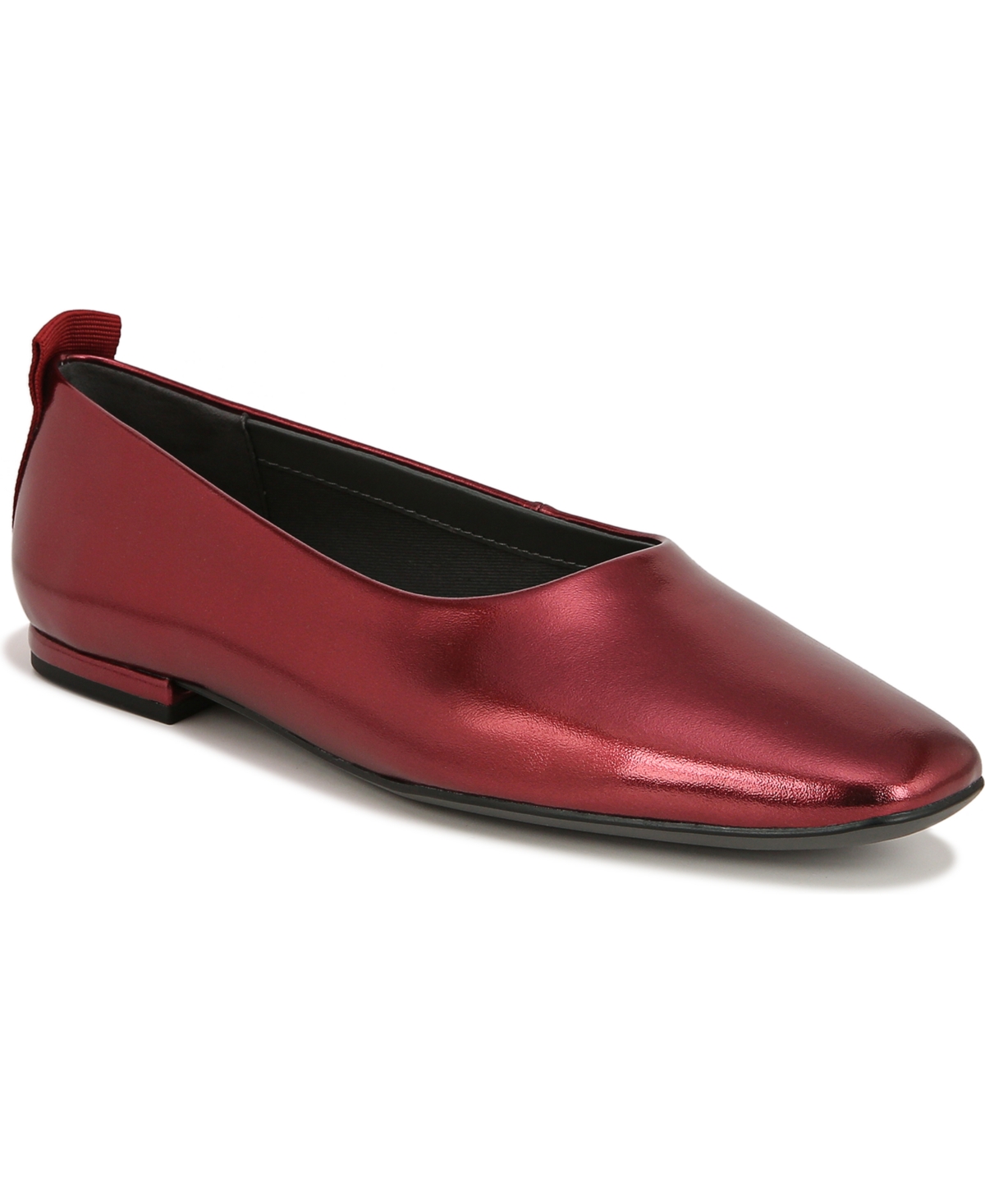 Vana Ballet Flats - Metallic Red Faux Leather