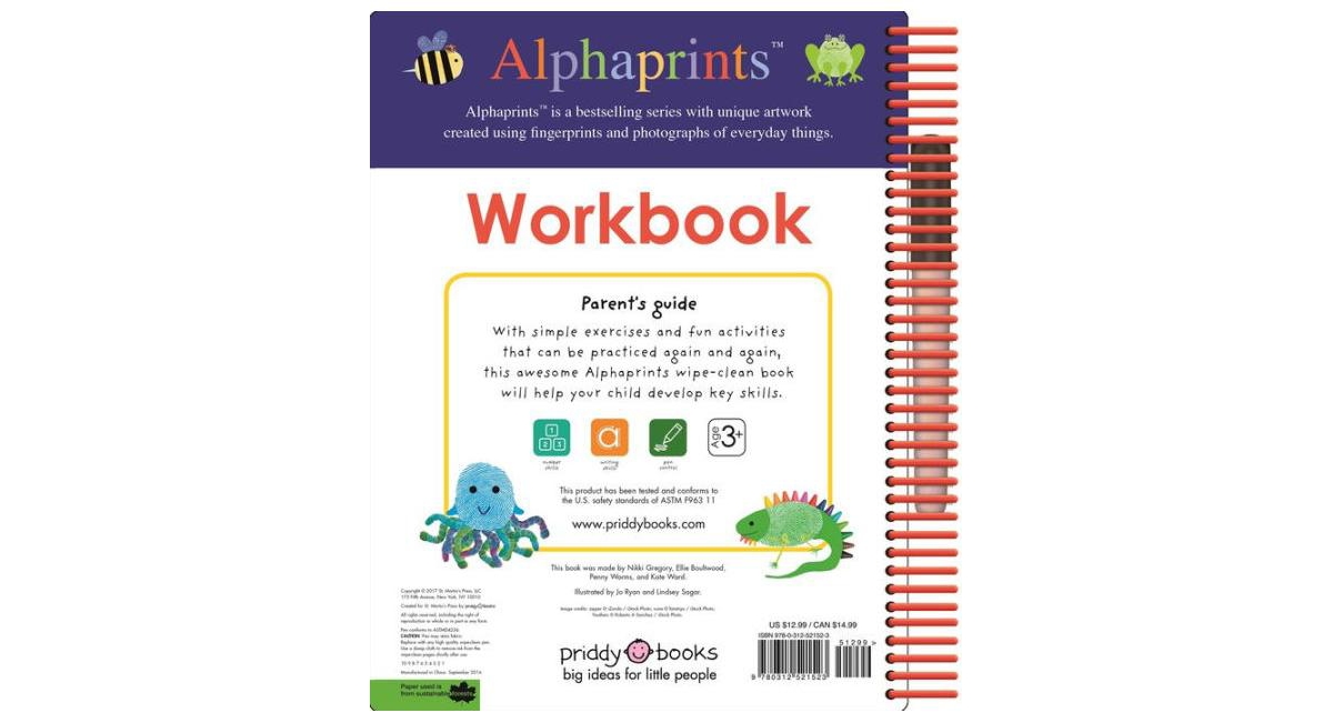 Alphaprints- Wipe Clean Workbook Abc by Roger Priddy