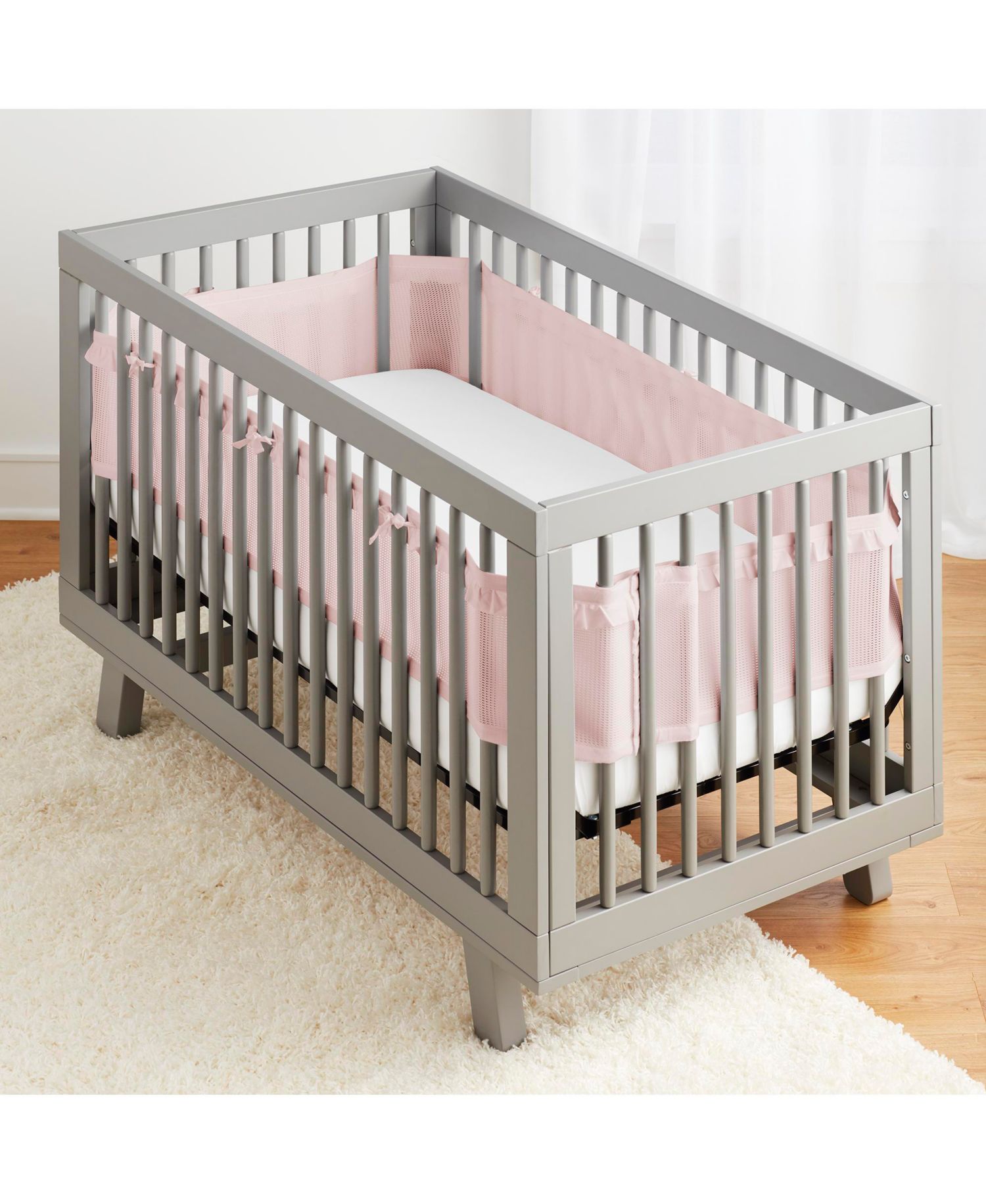 Breathable Mesh Liner for Full-Size Cribs, Deluxe 4mm Mesh (Size 4FS Covers 3 or 4 Sides)