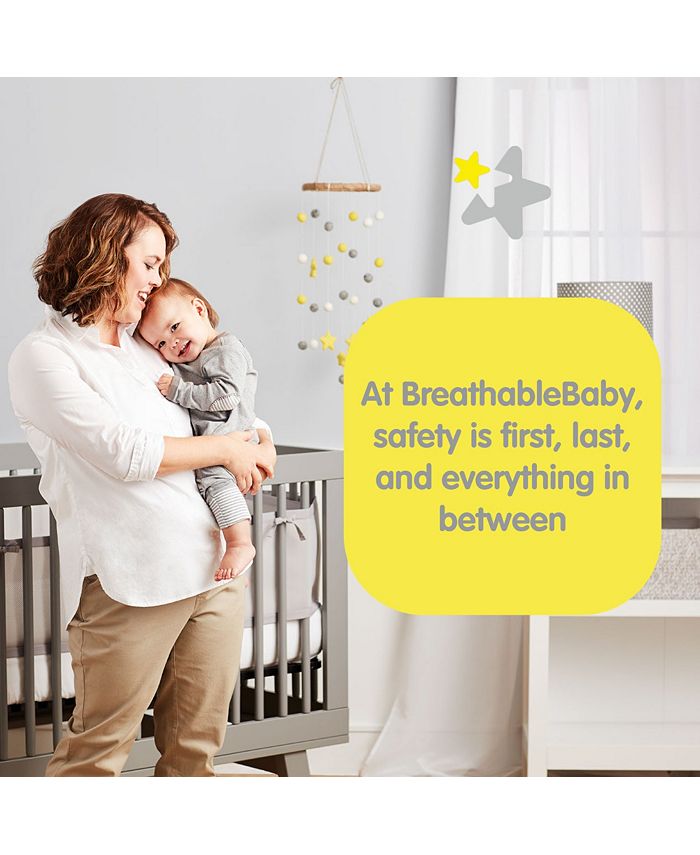 BreathableBaby Breathable Mesh Liner for FullSize Cribs, Deluxe 4mm