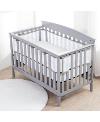 Halo Dream Inc Breathable Mesh Liner for Full-Size Cribs Deluxe 4mm Mesh Size 4FS Covers 3 or 4 Sides - Gray woodland leaves 73$