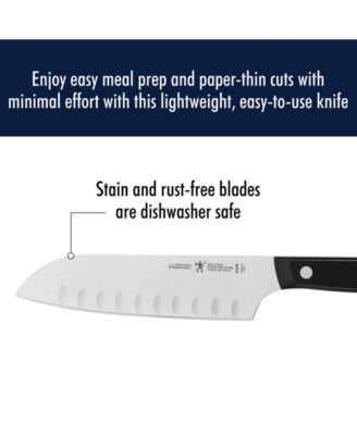 HENCKELS Solution 5" Hollow Edge Santoku Knife
