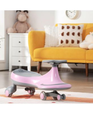 Wiggle Car Ride-on Toy w/ Flashing Wheels for Toddlers & Kids