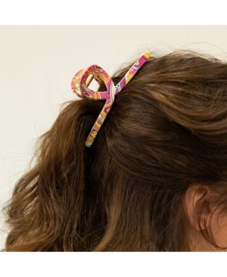 Looped Claw Clip - Swirl