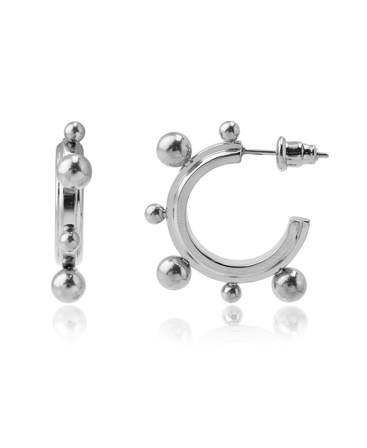 Dina Hoop Earrings - Silver