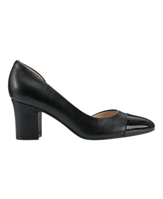 Women's Laynier Cap Toe D'Orsay Block Heel Pumps