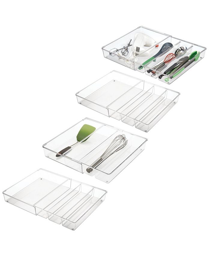 mDesign Plastic Adjustable/Expandable Drawer Storage Organizer, 4 Pack Macy's