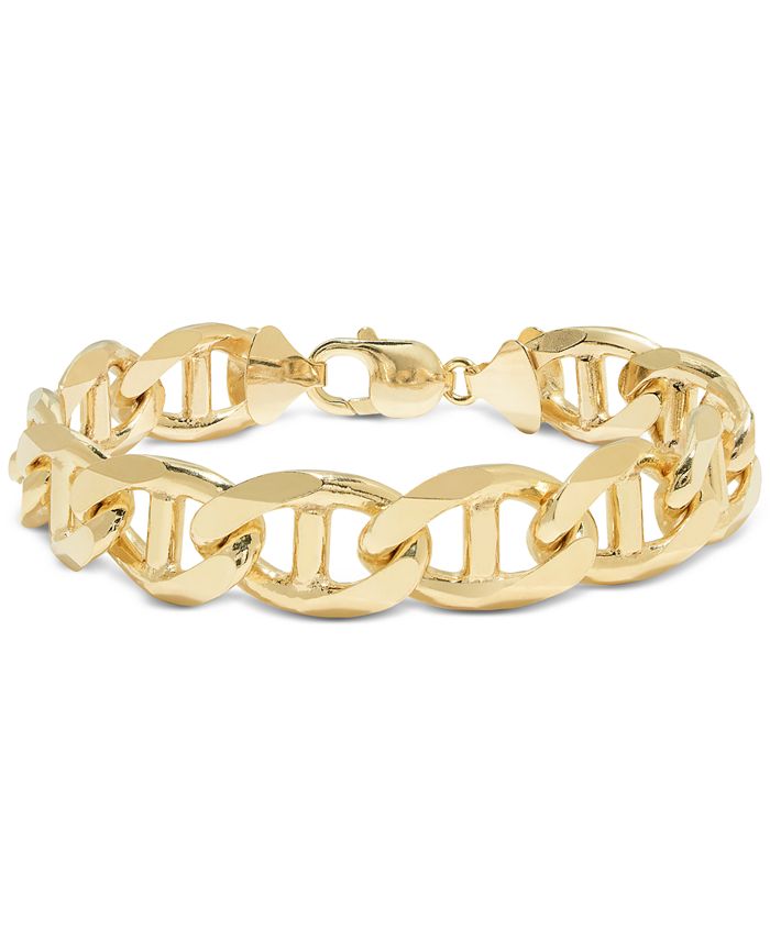 Macy's Men's Mariner Link Chain Bracelet (13.5mm) in 14k GoldPlated