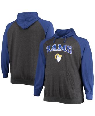 Fanatics Men's Branded Royal, Heathered Charcoal Los Angeles Rams Big and  Tall Lightweight Raglan Pullover Hoodie - Macy's