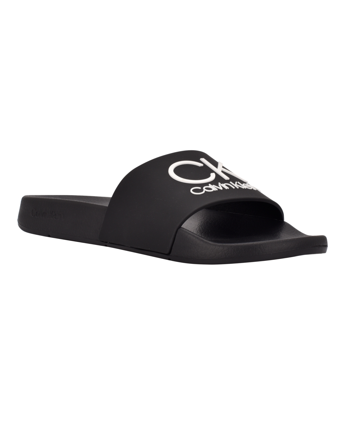 Calvin Klein Men's Ark Casual Slip-on Slide Sandals In Black Multi