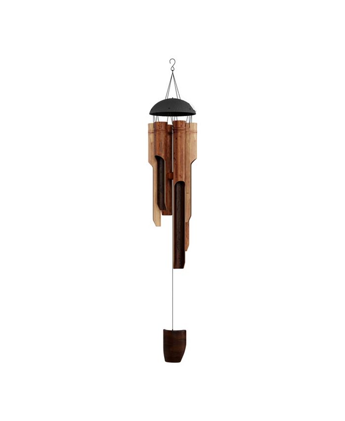 Pure Garden Bamboo Wind Chimes 38Inch Natural Style, Handcrafted