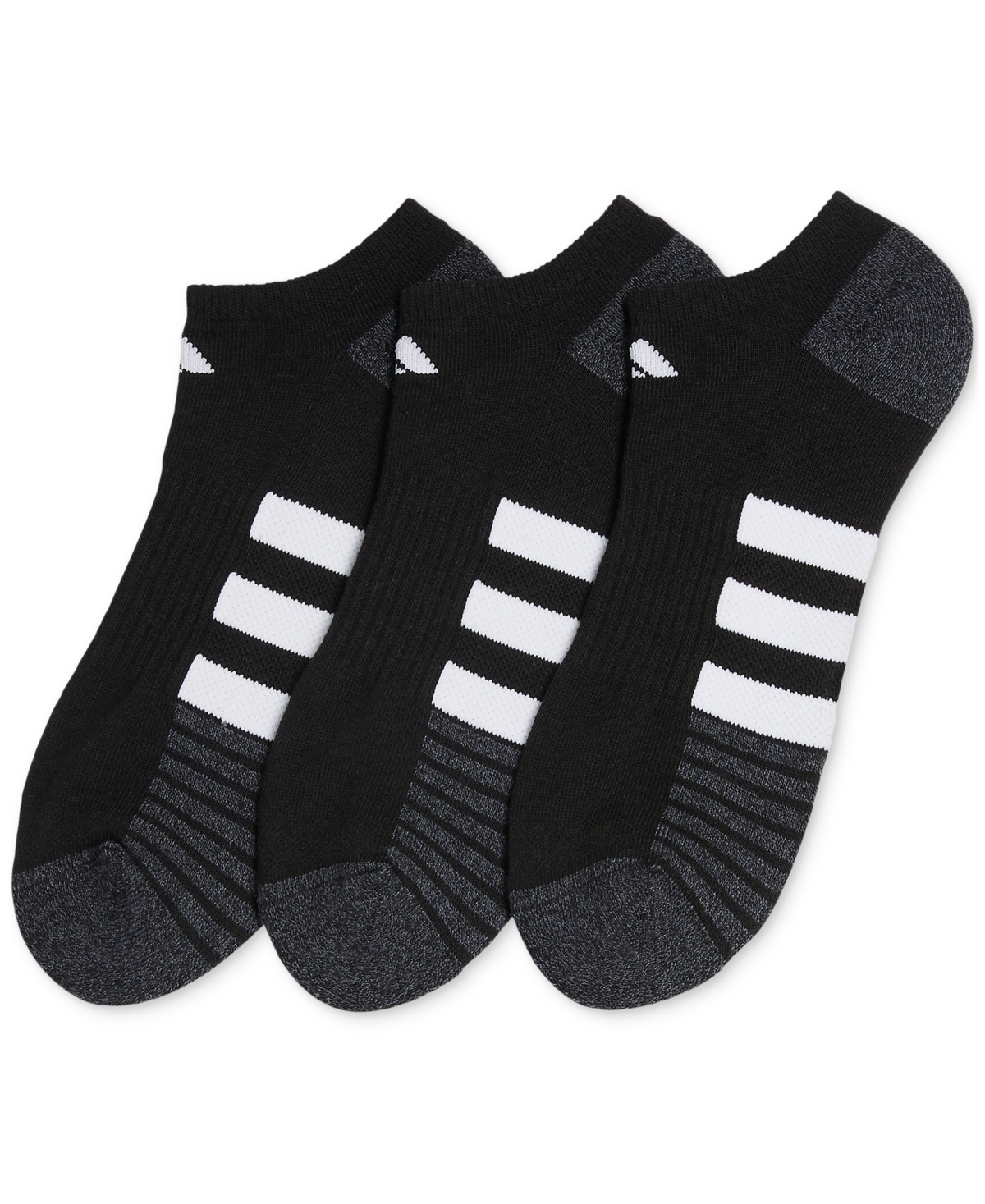 Shop Adidas Originals Men's 3-pk. Cushioned No-show Logo Socks In Black