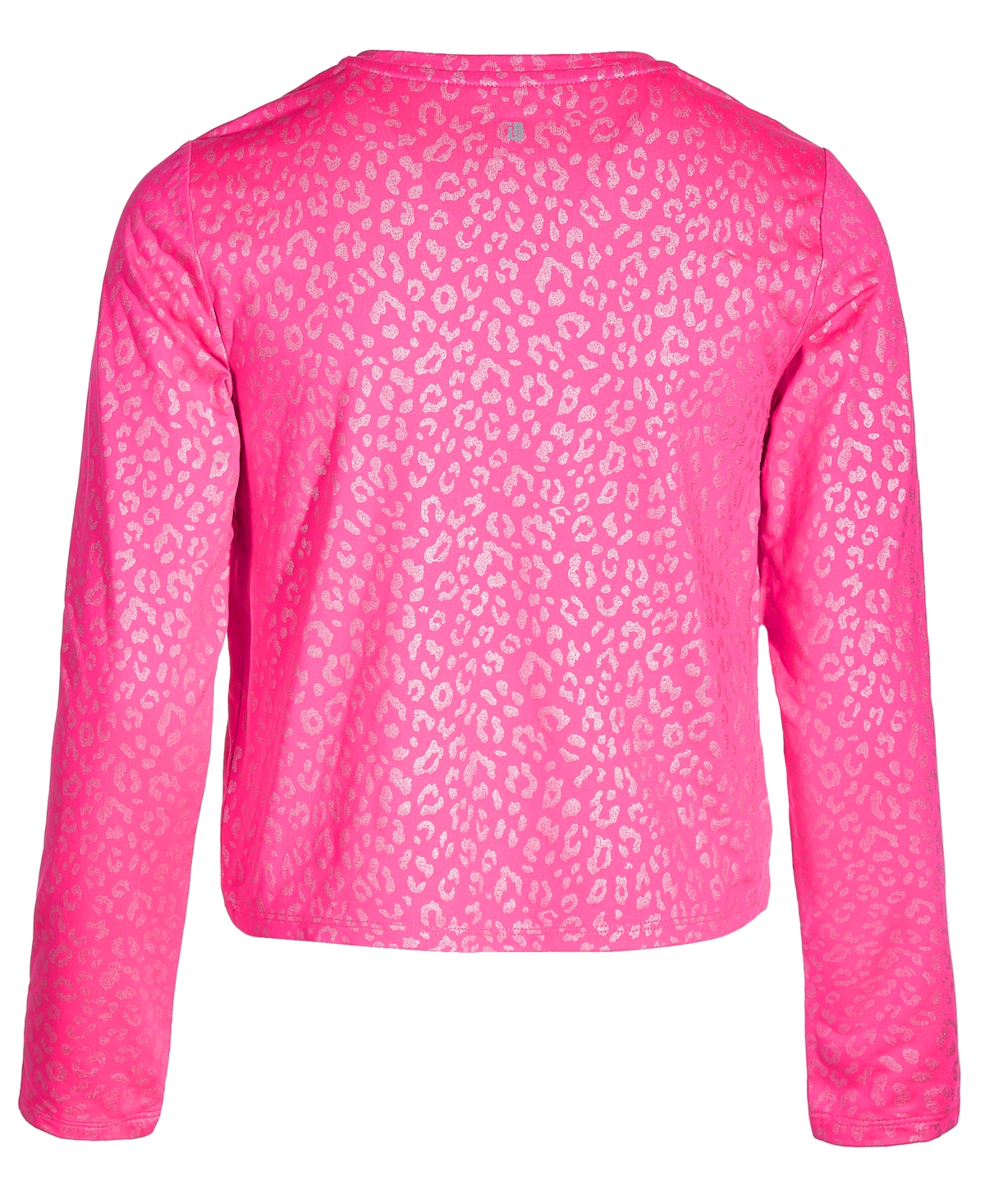 Shop Id Ideology Big Girls Leopard-print Twist Long-sleeve T-shirt, Created For Macy's In Molten Pink Fol