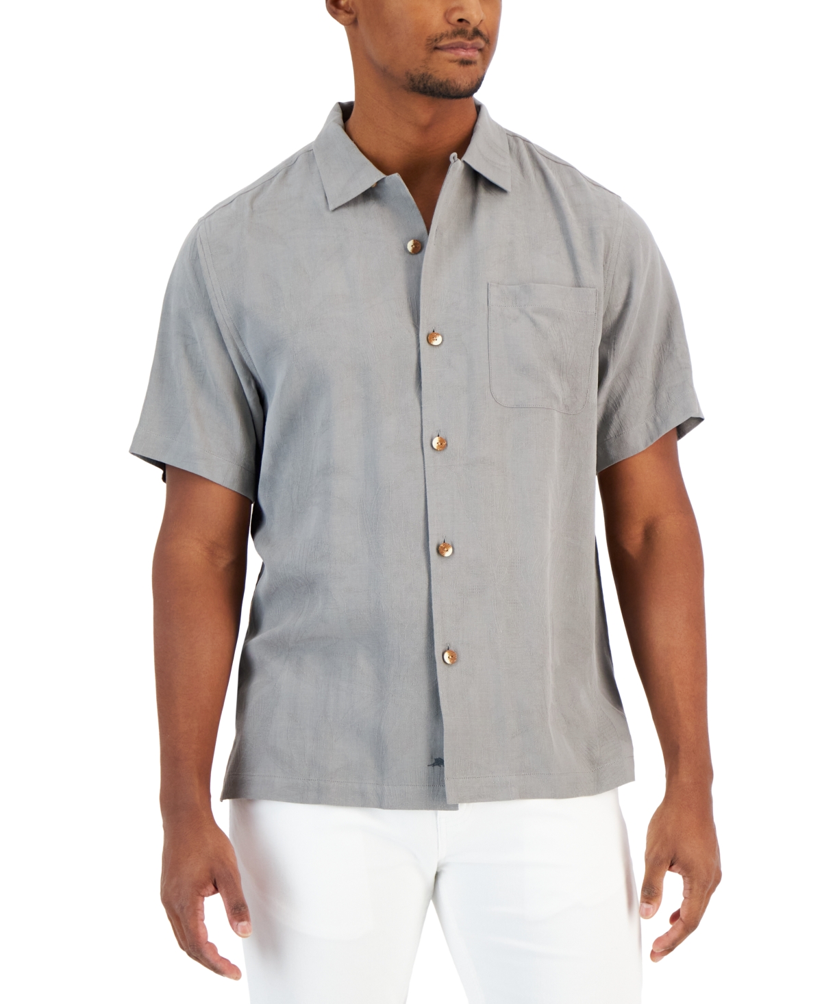 Tommy Bahama Men's Al Fresco Tropics Silk Short-sleeve Shirt In Shadow