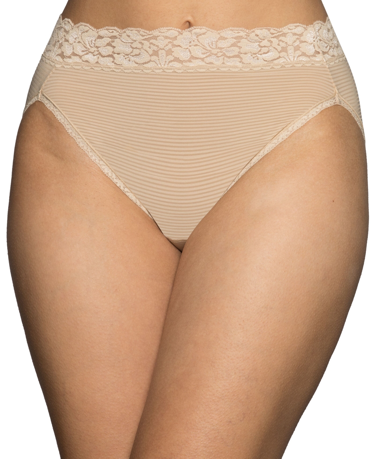 Women's Flattering Lace Hi-Cut Panty Underwear 13280, extended sizes available - Centennial Leopard Print