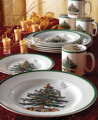 Christmas Tree 12 Pc. Dinnerware Set, Service for 4