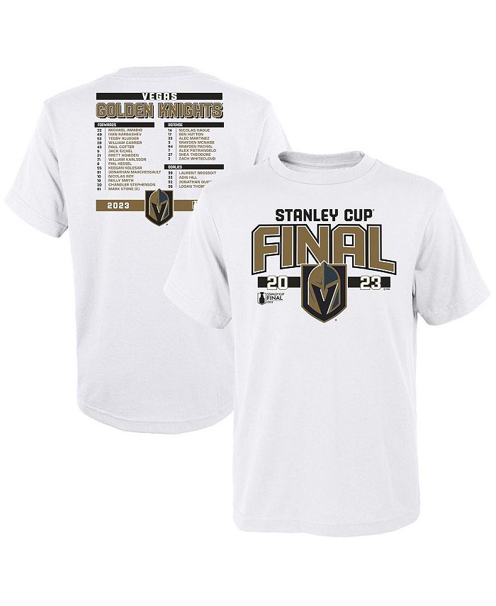 Fanatics Big Boys and Girls White Vegas Golden Knights 2023 Stanley Cup  Final Roster T-shirt - Macy's