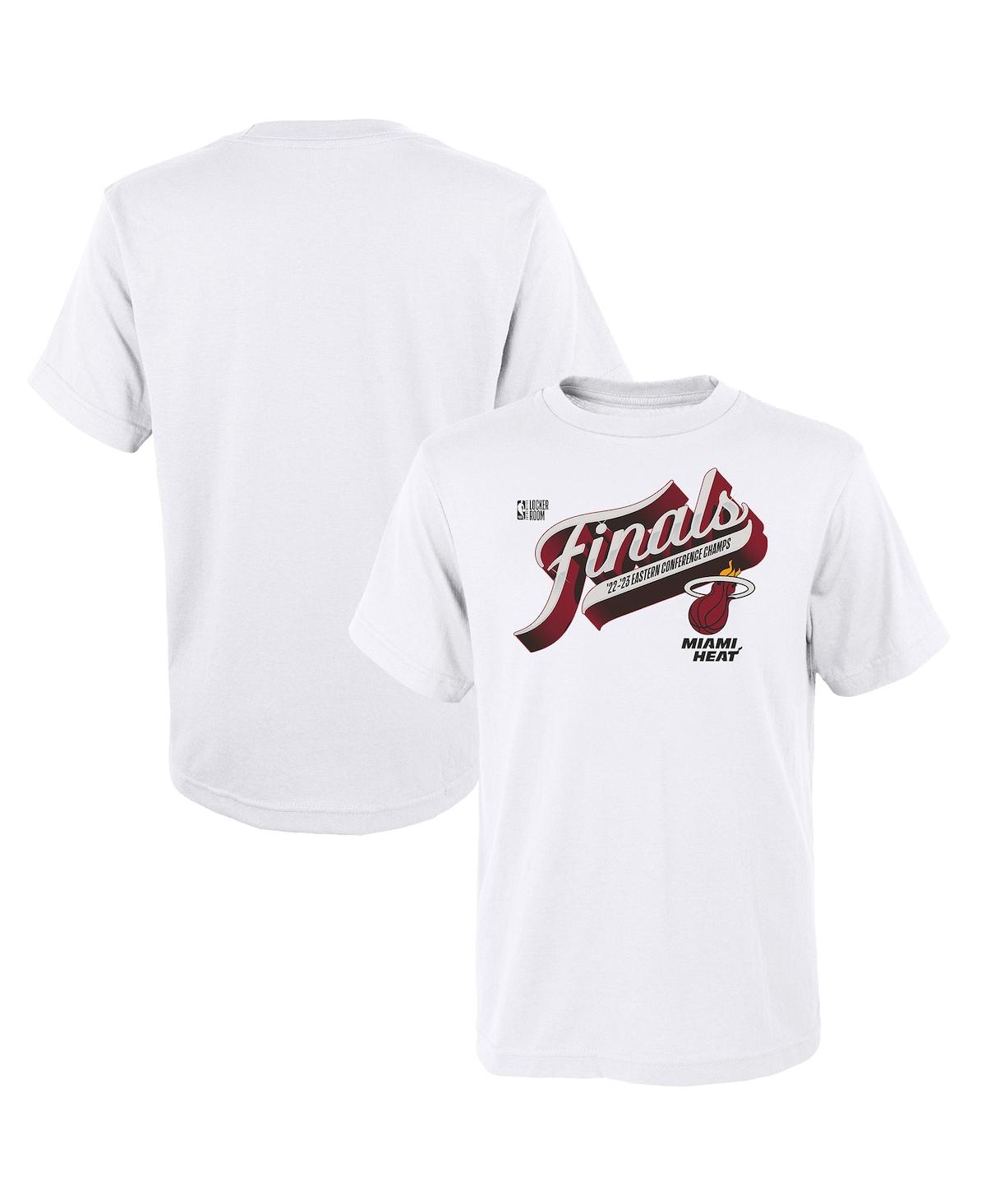 Fanatics Toddler Boys And Girls  Branded White Miami Heat 2023 Eastern Conference Champions Locker Ro In White