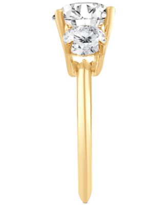 Certified Badgley Mischka Lab Grown Diamond Three Stone Engagement Ring (4 ct. t.w.) in 14k Gold
