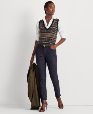 Lauren Ralph Lauren Women's Fair Isle V-Neck Sweater Vest