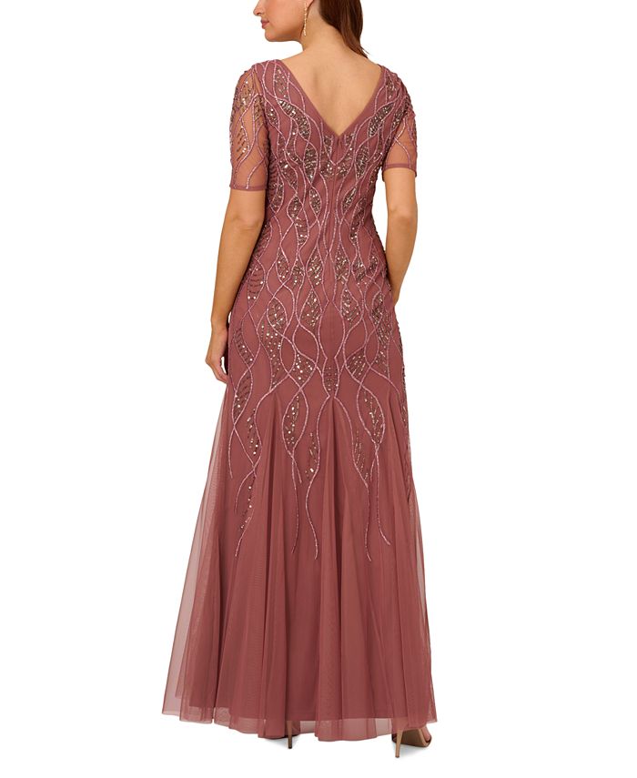 Adrianna papell embellished godet gown clearance