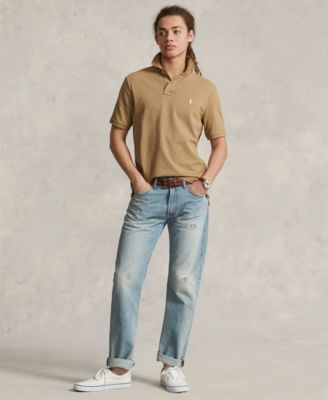Men's Cotton Custom Slim Fit Mesh Polo Shirt