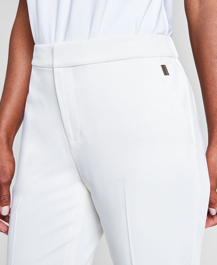 Tommy Hilfiger Women's Cropped Elastic-Back Sloane Ankle Pants - Macy's
