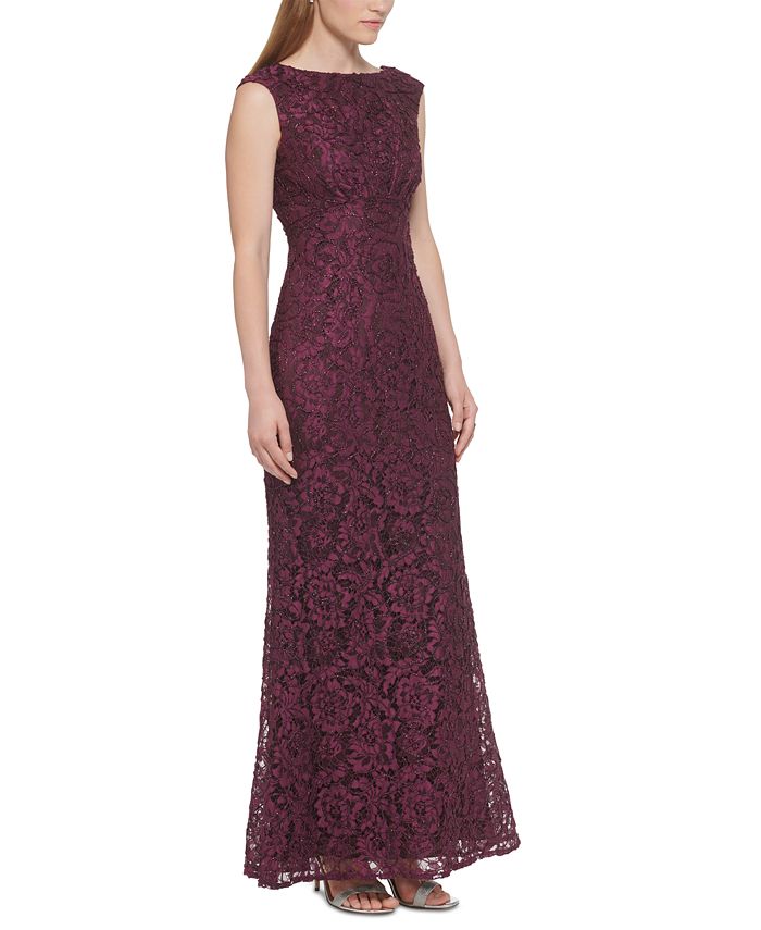 Vince Camuto Women's Cap-Sleeve Lace Gown - Macy's