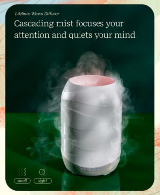 "Waves" Ultrasonic Diffuser (300 Milliliter) - Cascading Mist and Light plus Essential Oil Blend