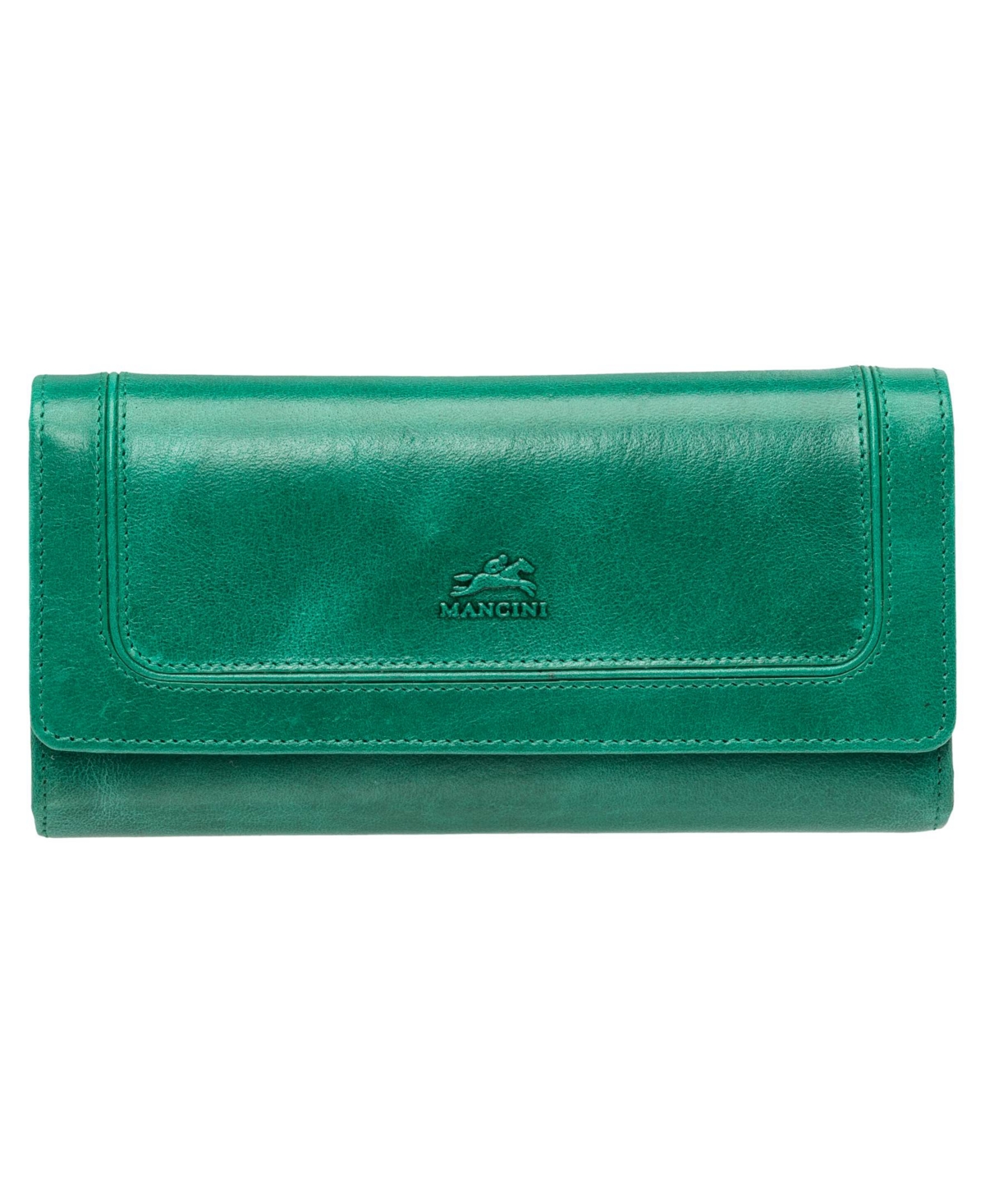 Mancini South Beach Rfid Secure Quadruple Fold Wallet In Green