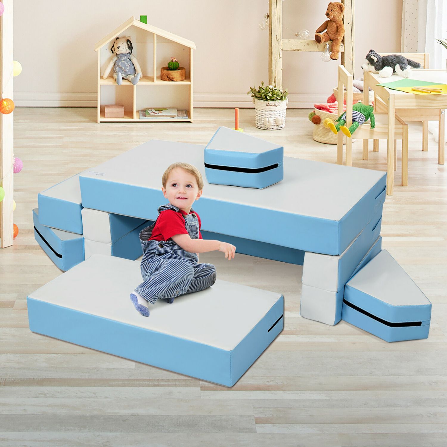 4-in-1 Crawl Climb Foam Shapes Playset Softzone Toy Kids Toddler