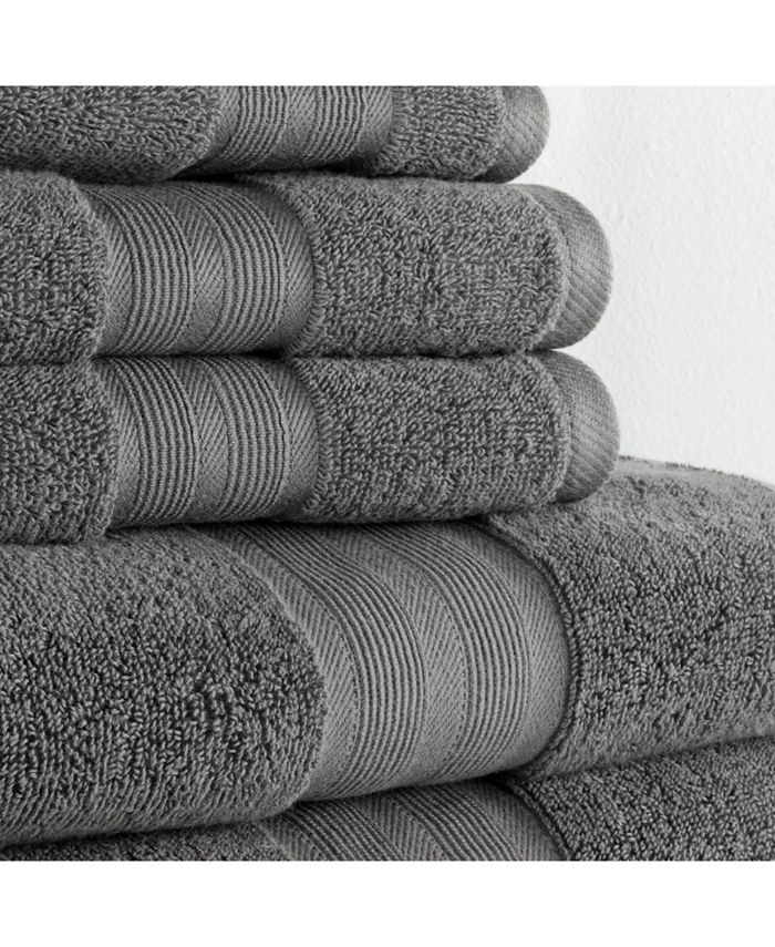 American Heritage by 1888 Mills - 100% Organic Cotton Hand Towel Set Grey / 4-Piece