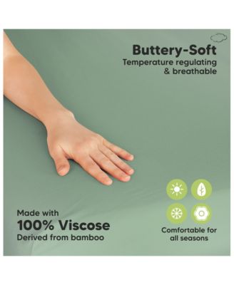 2-Pack Mini Crib Sheets, Pack and Play Sheets Fitted, Pack N Play Sheets, Organic Fitted Crib Sheet Cover