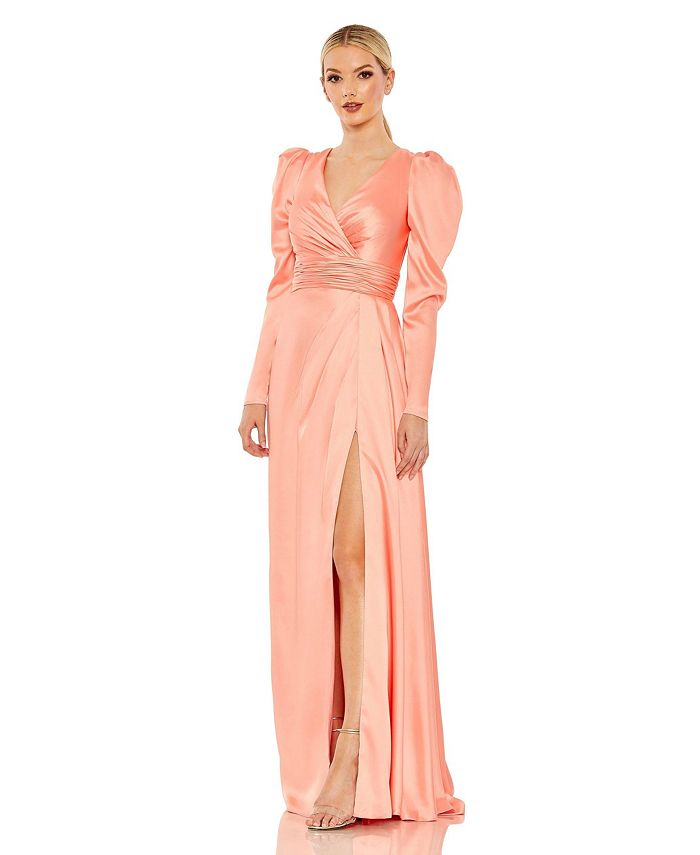 Laguna faux online wrap gown