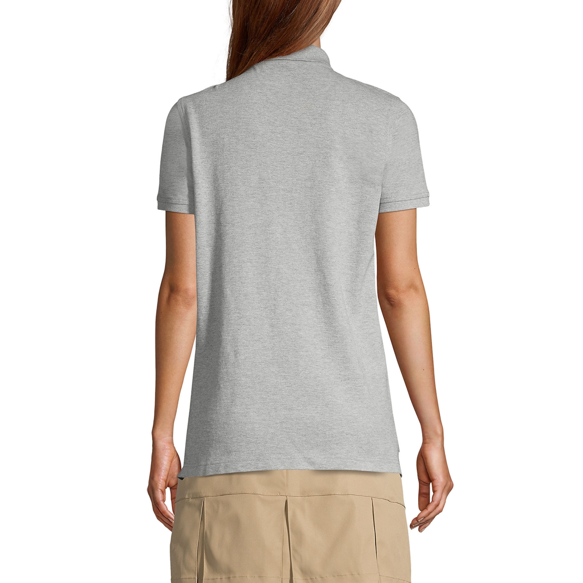 Lands' End Women's School Uniform Short Sleeve Mesh Polo Shirt