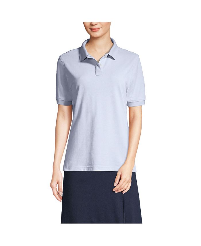 Lands' End Women's School Uniform Tall Short Sleeve Mesh Polo Shirt ...