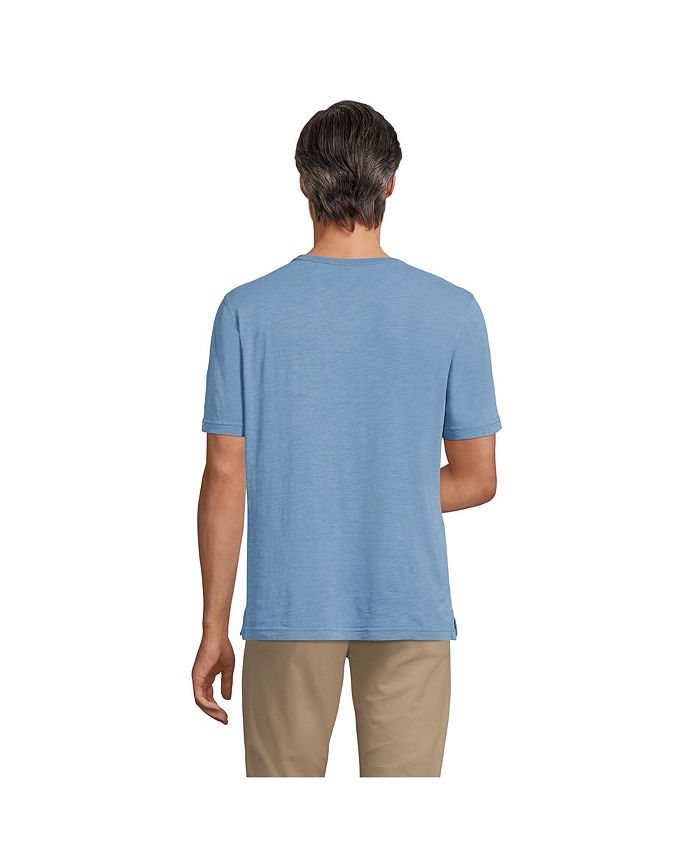 Lands' End Men's Short Sleeve Garment Dye Slub Pocket Tee Macy's