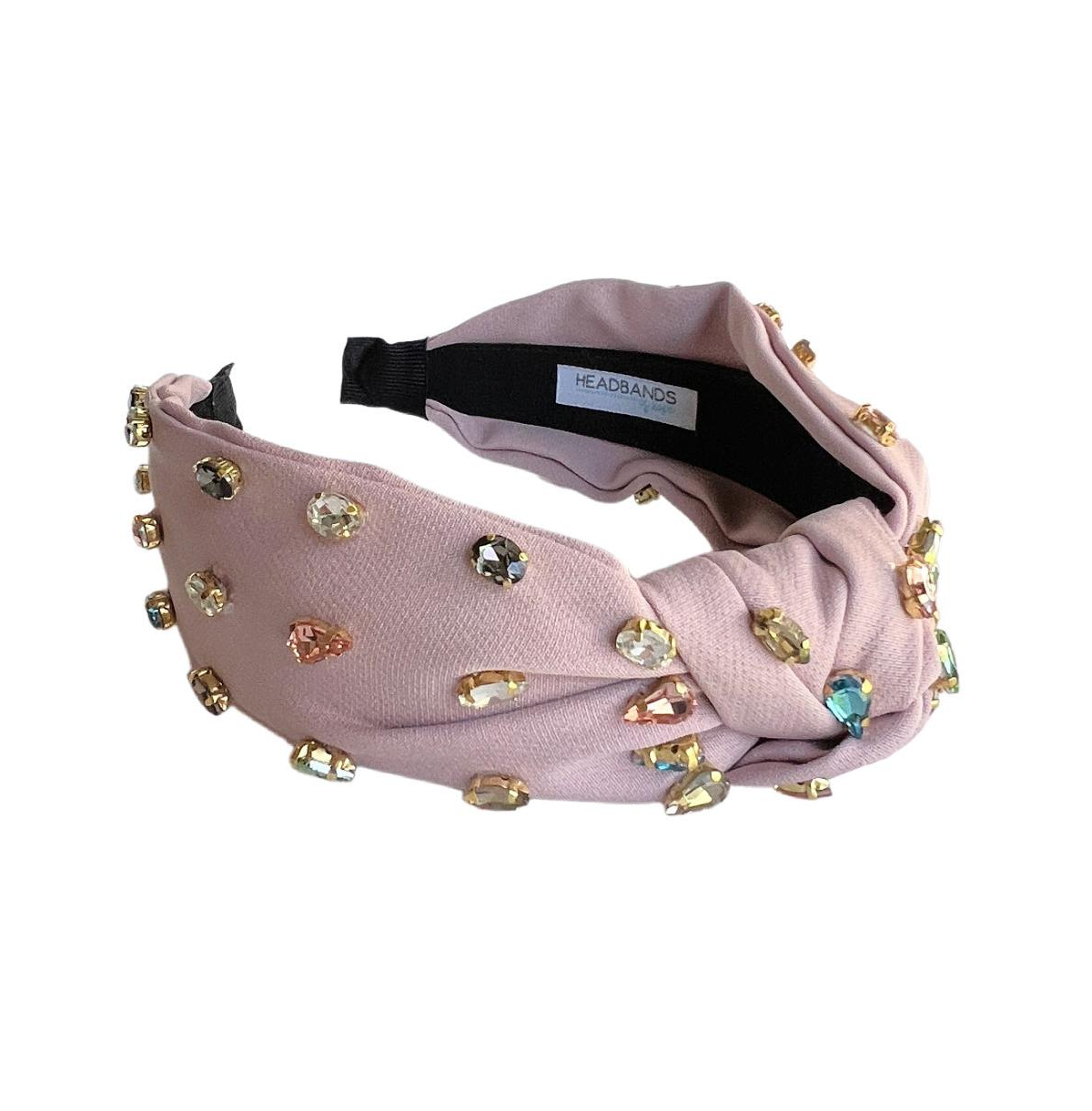 Women's Traditional Knot Headband - Light Pink Gem - Pink