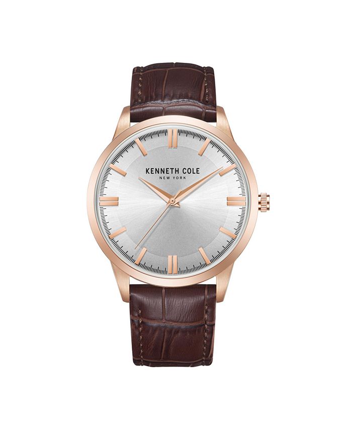 Kenneth Cole New York Men s Modern Classic Black Leather Strap