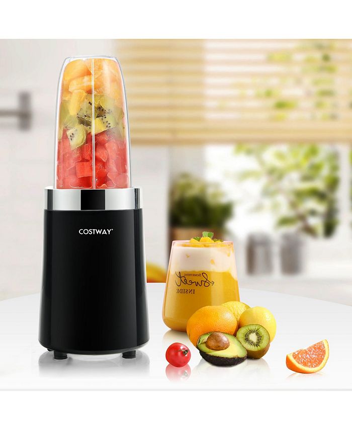 Costway 1000W Portable Blender 6Blade Smoothie Blender with 12 Oz & 24