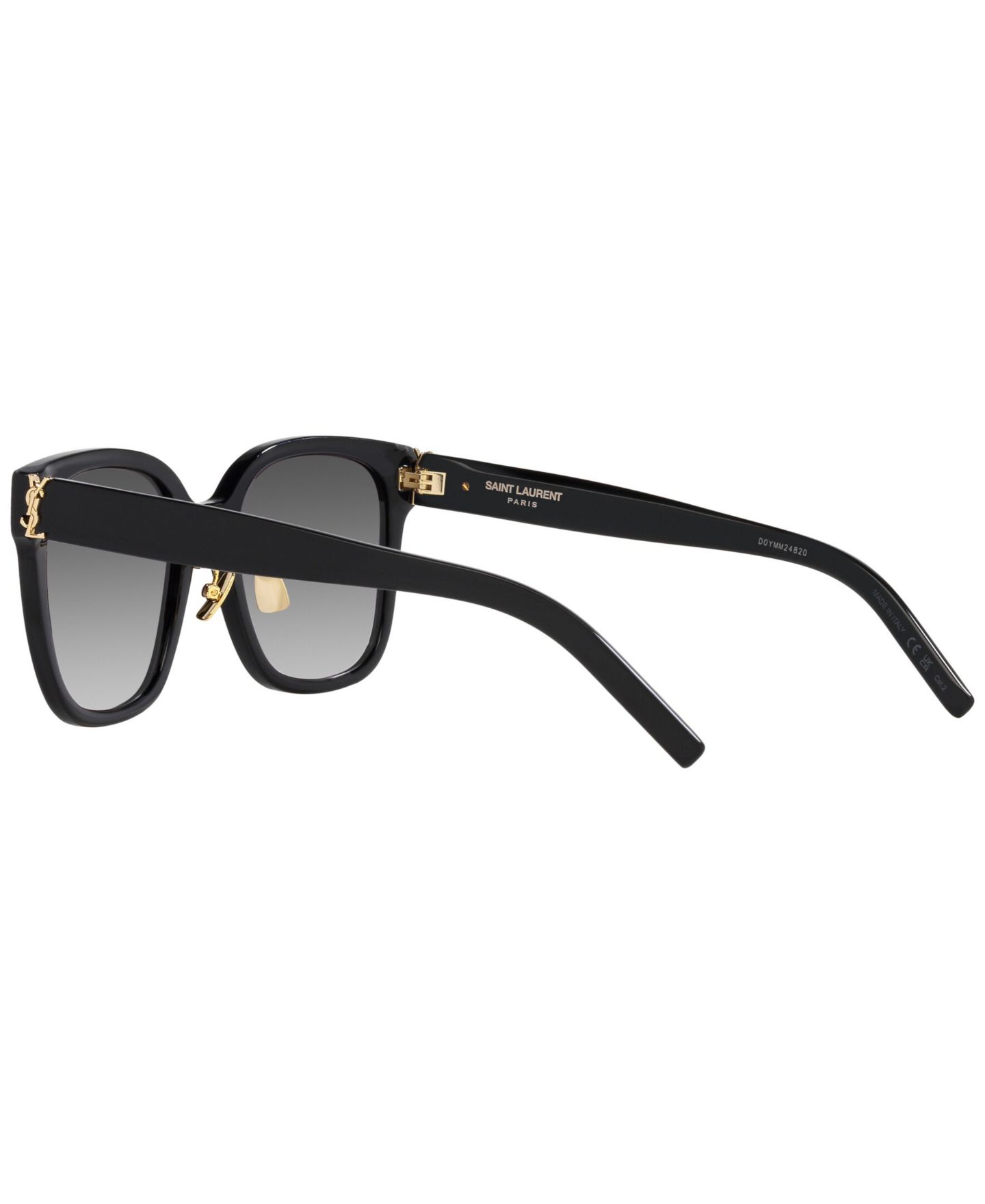 Женские солнцезащитные очки Saint Laurent Gradient Sunglasses, SL M105, цвет: Чёрный — фото 6
