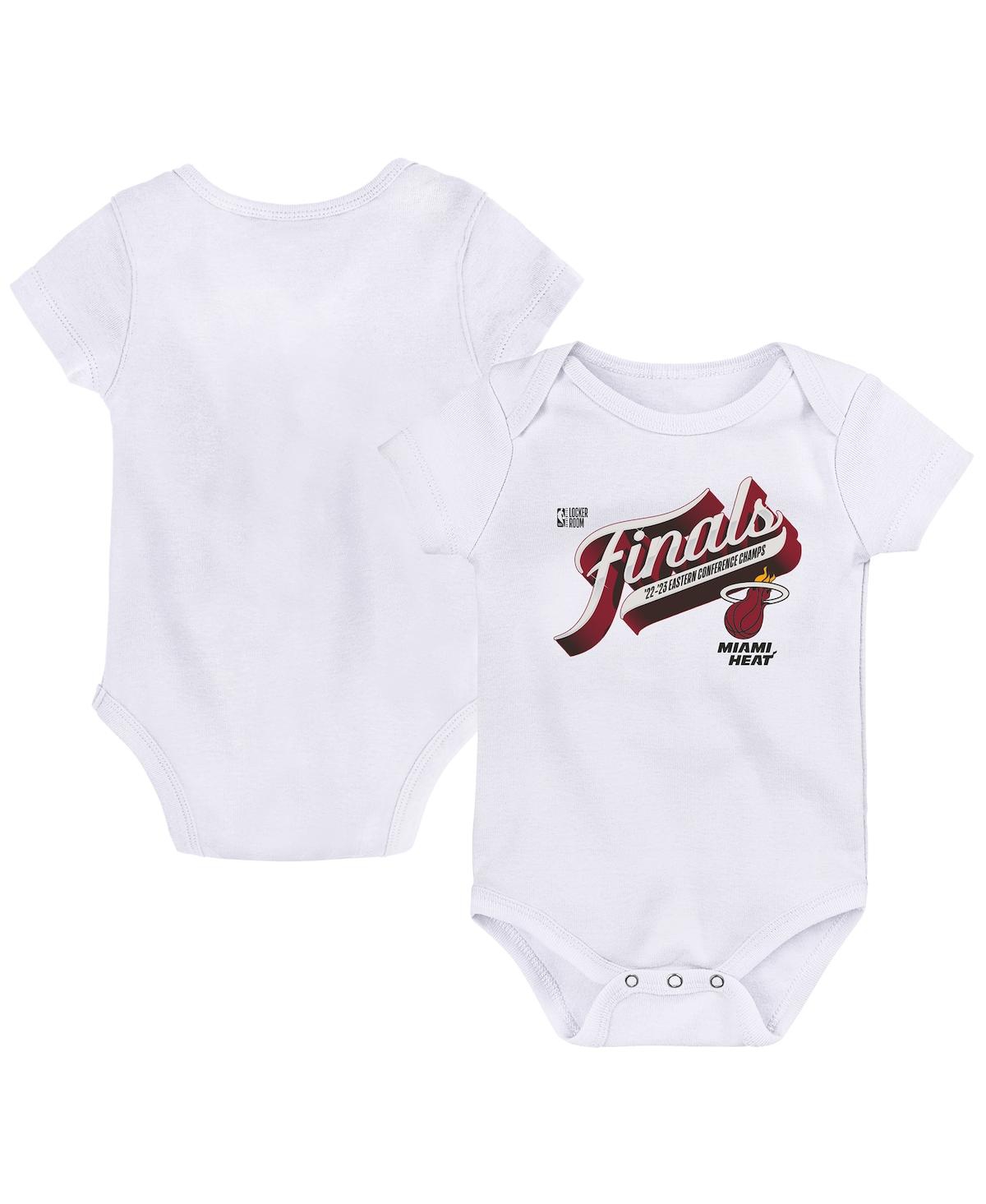 Fanatics Toddler Boys And Girls  Branded White Miami Heat 2023 Eastern Conference Champions Locker Ro In White