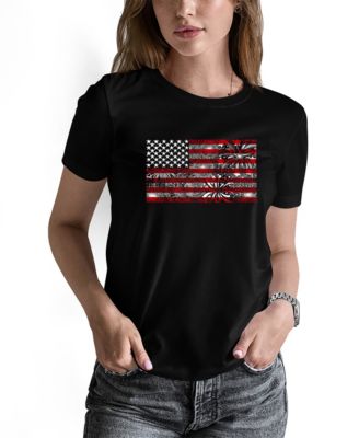 Women's Fireworks American Flag Short Sleeve T-shirt
