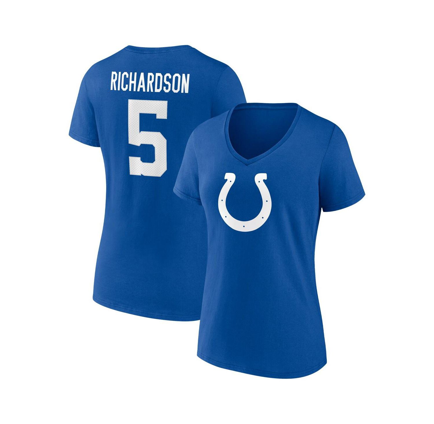 Women's Anthony Richardson Royal Indianapolis Colts Icon Name and Number V-Neck T-shirt