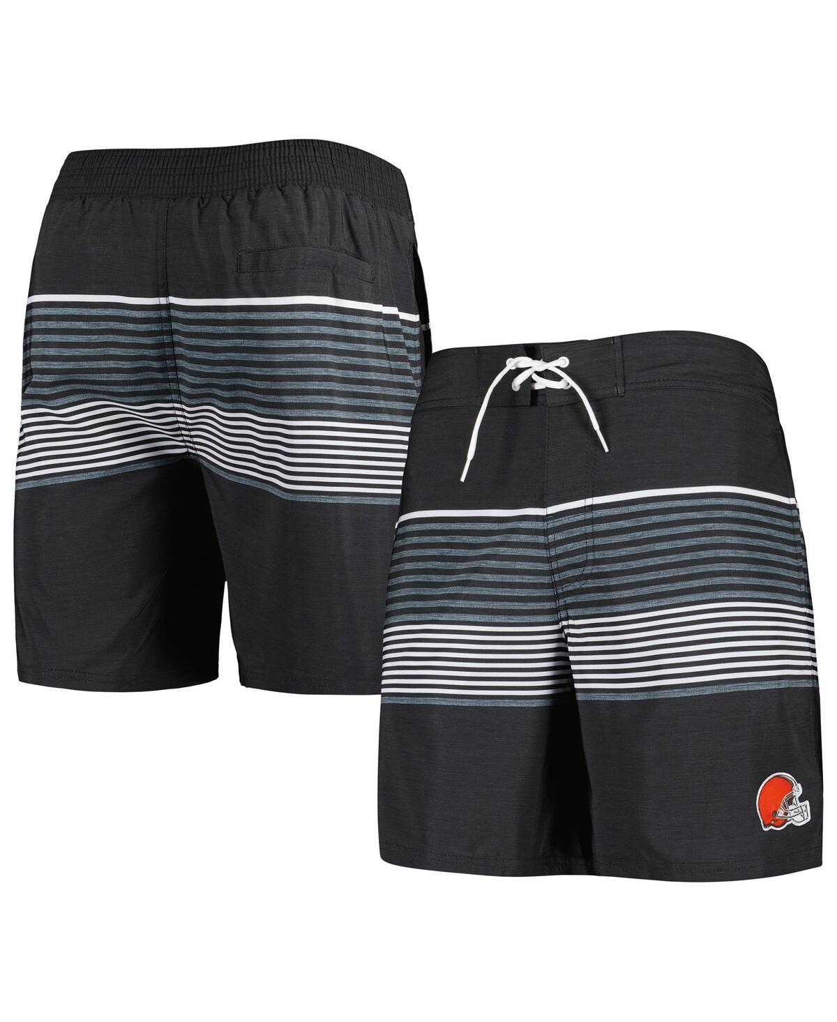 Shop G-iii Sports By Carl Banks Men's  Black Cleveland Browns Coastline Volley Swim Shorts